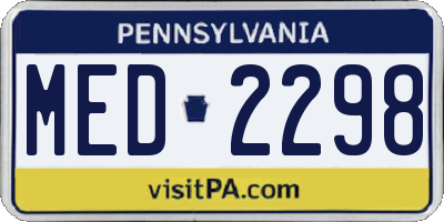 PA license plate MED2298