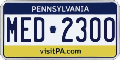 PA license plate MED2300