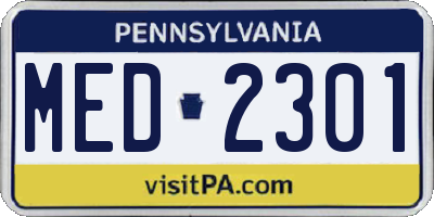 PA license plate MED2301
