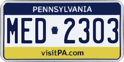 PA license plate MED2303