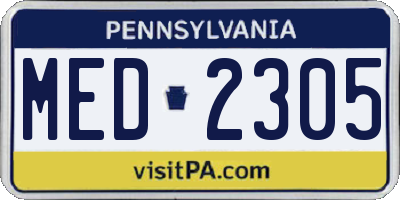 PA license plate MED2305