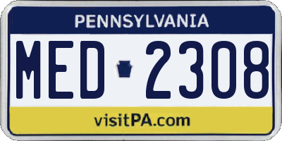 PA license plate MED2308
