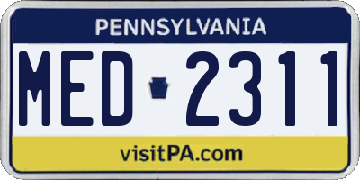 PA license plate MED2311