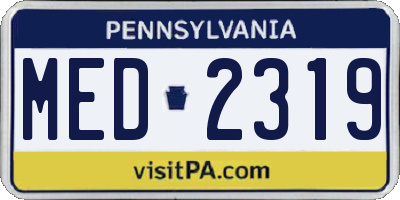 PA license plate MED2319