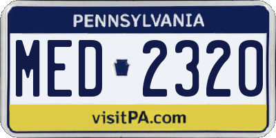 PA license plate MED2320