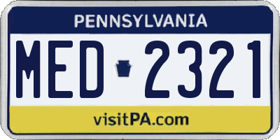 PA license plate MED2321