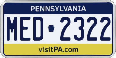 PA license plate MED2322