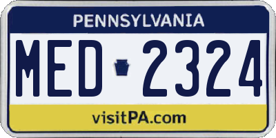 PA license plate MED2324