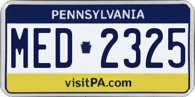 PA license plate MED2325