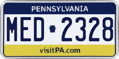 PA license plate MED2328