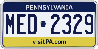 PA license plate MED2329
