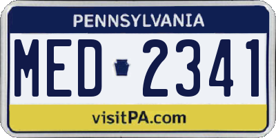 PA license plate MED2341