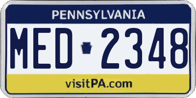 PA license plate MED2348
