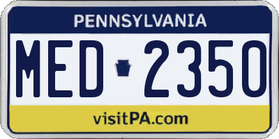 PA license plate MED2350