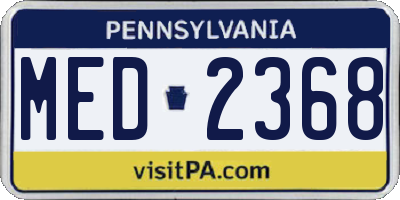 PA license plate MED2368