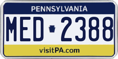 PA license plate MED2388