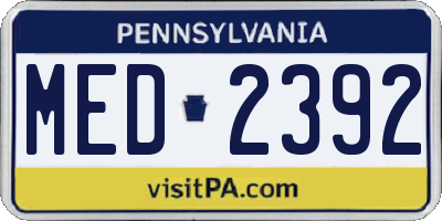 PA license plate MED2392