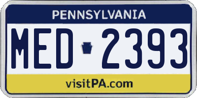 PA license plate MED2393