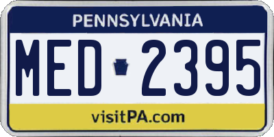 PA license plate MED2395