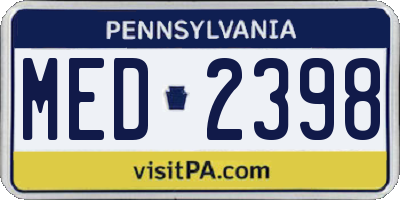 PA license plate MED2398