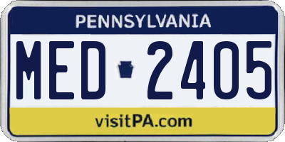 PA license plate MED2405
