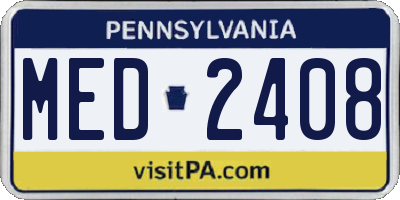 PA license plate MED2408