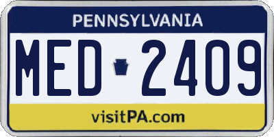 PA license plate MED2409