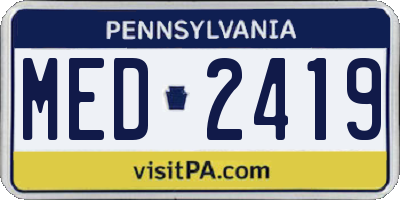 PA license plate MED2419