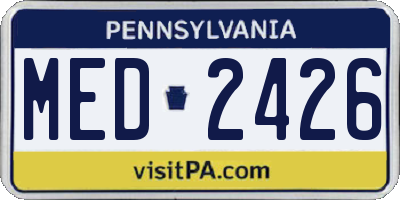 PA license plate MED2426