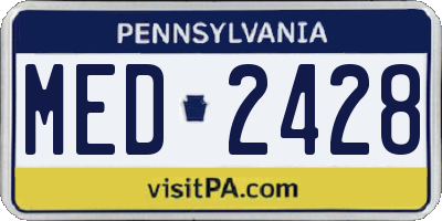 PA license plate MED2428