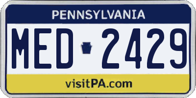 PA license plate MED2429
