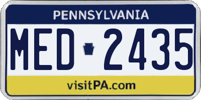PA license plate MED2435