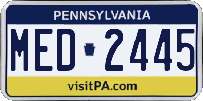 PA license plate MED2445