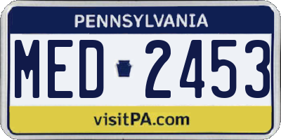 PA license plate MED2453