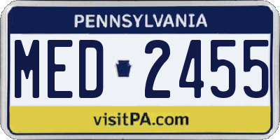 PA license plate MED2455