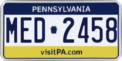 PA license plate MED2458