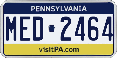 PA license plate MED2464