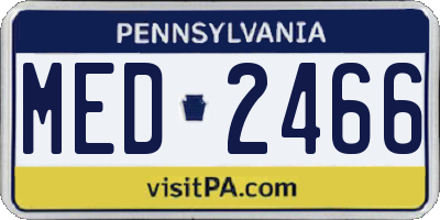 PA license plate MED2466