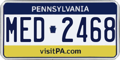 PA license plate MED2468