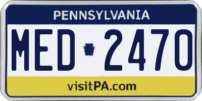 PA license plate MED2470
