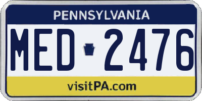 PA license plate MED2476