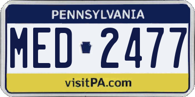 PA license plate MED2477