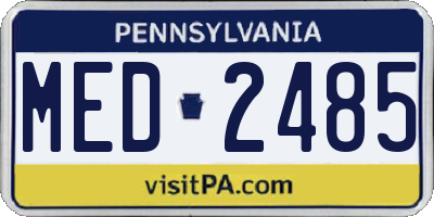PA license plate MED2485
