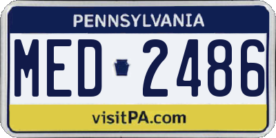 PA license plate MED2486