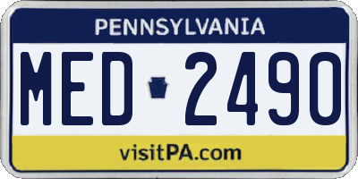PA license plate MED2490
