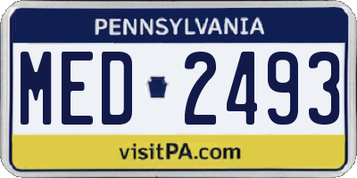 PA license plate MED2493