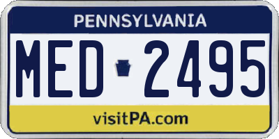 PA license plate MED2495