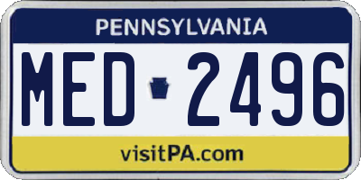PA license plate MED2496