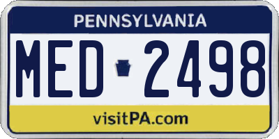 PA license plate MED2498