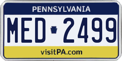 PA license plate MED2499